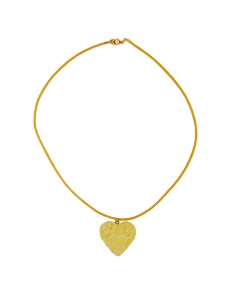 necklace yellow heart pendant