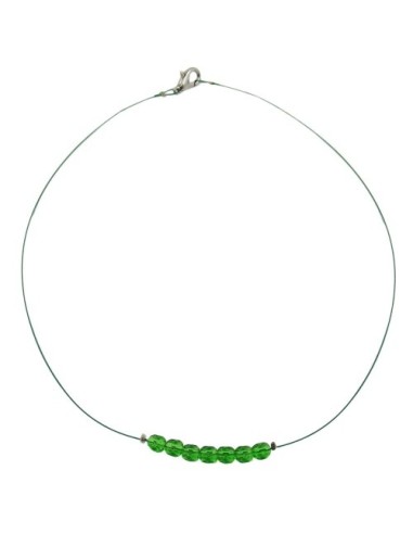 necklace glass beads green