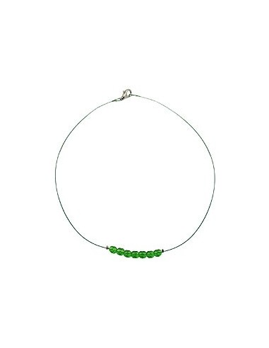 necklace glass beads green