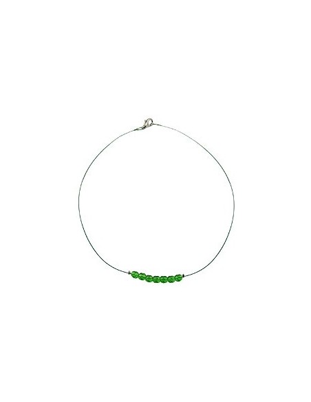 necklace glass beads green