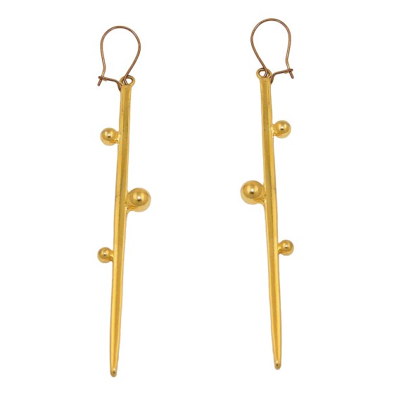 hook earrings unique design gold plated