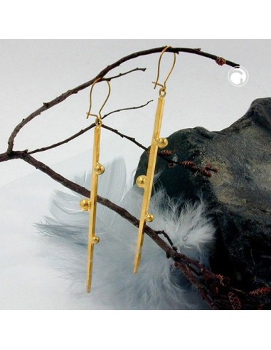 hook earrings unique design gold plated