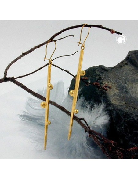 hook earrings unique design gold plated
