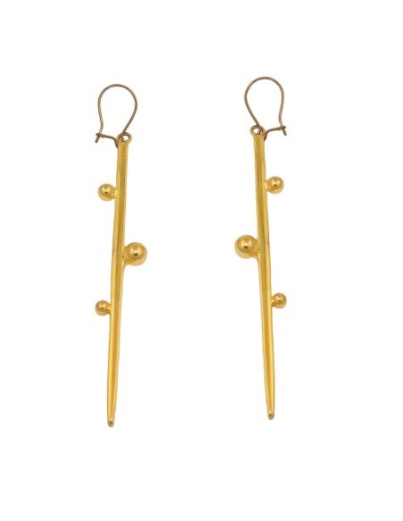 hook earrings unique design gold plated