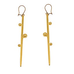 hook earrings unique design gold plated