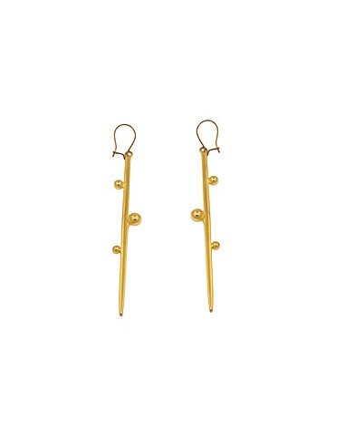 hook earrings unique design gold plated