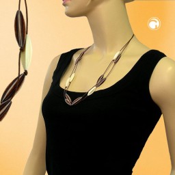 necklace olive-shape with grooves