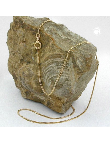 necklace 1mm thin curb chain 9kt gold 38cm