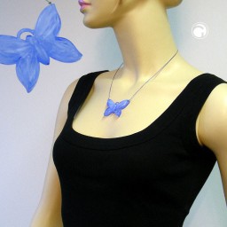 necklace butterfly blue