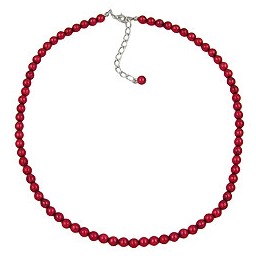 necklace beads 6mm silk-wine-red