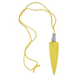 necklace triangle yellow marbled chrome coloured