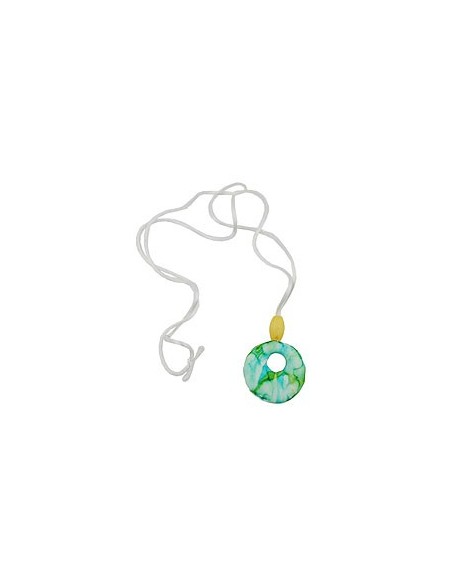necklace yellow/ turquoise/ white marbled
