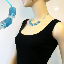 necklace beads turquoise 42cm