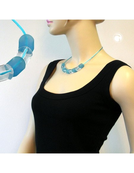 necklace beads turquoise 42cm