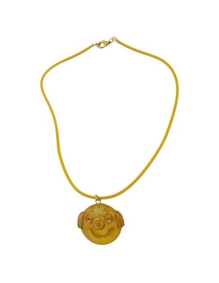 necklace clown yellow matte polished