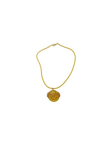 necklace clown yellow matte polished