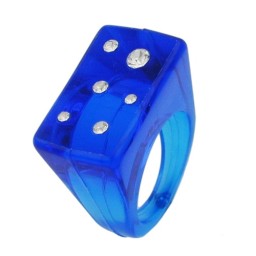 ring plastic bright blue