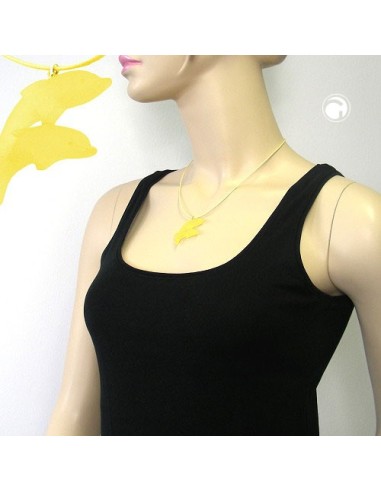 necklace dolphin yellow matte 45mm