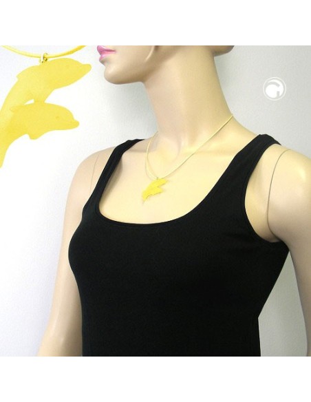necklace dolphin yellow matte 45mm