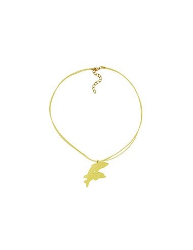 necklace dolphin yellow matte 45mm