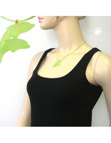 necklace dolphin light green matte 45mm