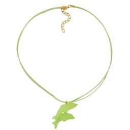 necklace dolphin light green matte 45mm