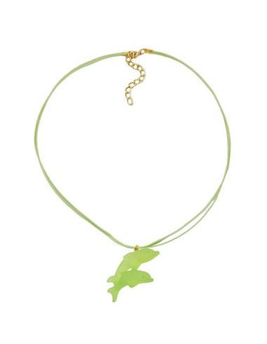 necklace dolphin light green matte 45mm