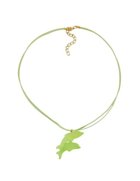 necklace dolphin light green matte 45mm