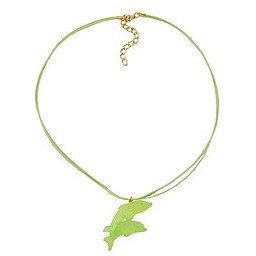 necklace dolphin light green matte 45mm