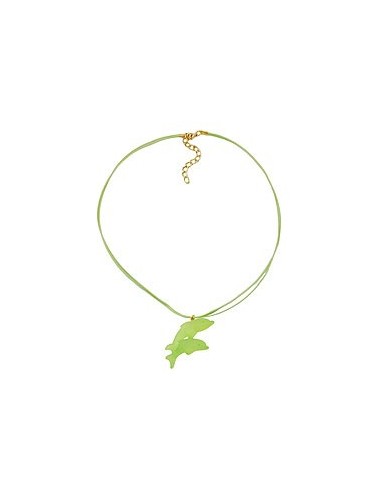 necklace dolphin light green matte 45mm