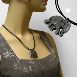 necklace tiny elephant silver 50cm