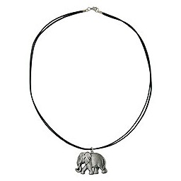 necklace tiny elephant silver 50cm