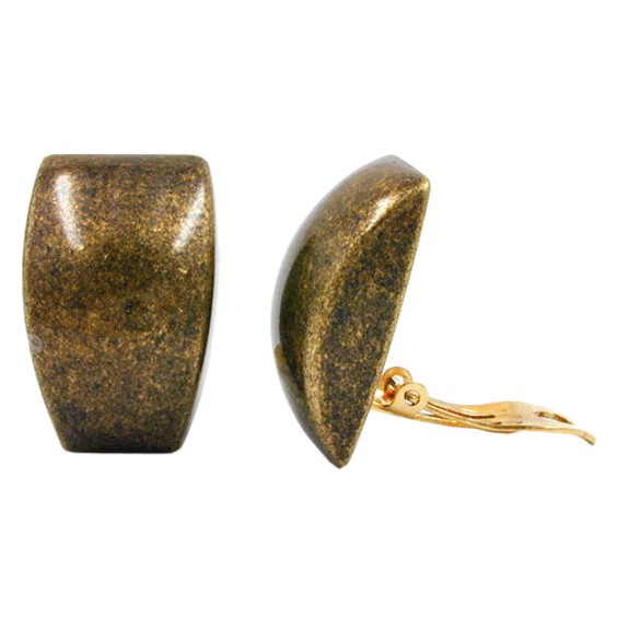 clip-on earring trapezium antique look