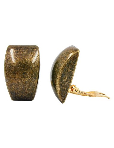clip-on earring trapezium antique look