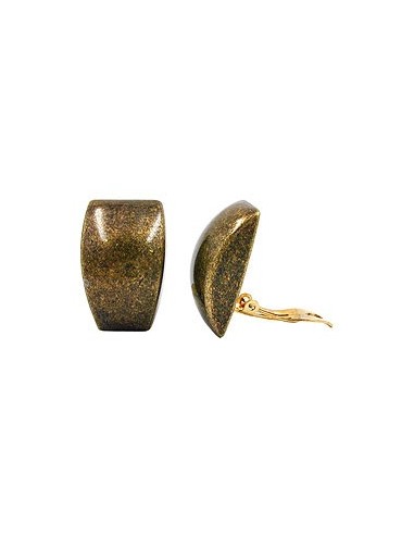 clip-on earring trapezium antique look