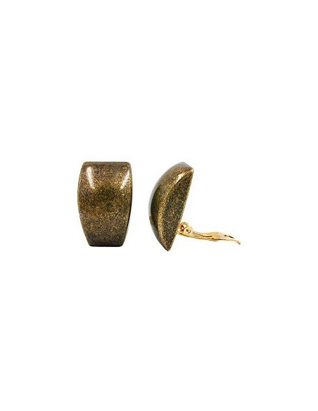clip-on earring trapezium antique look