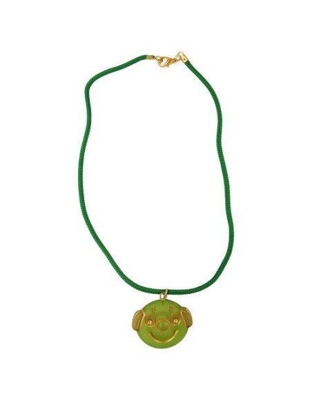necklace clown green matte polished