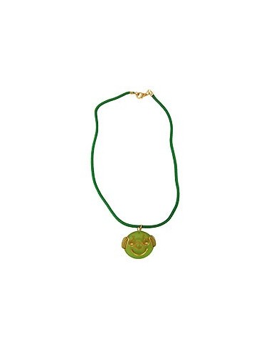 necklace clown green matte polished