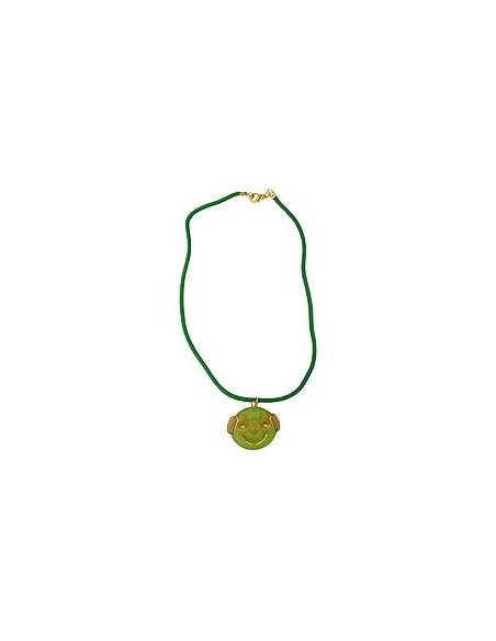 necklace clown green matte polished