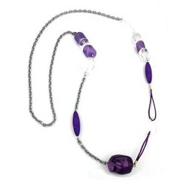 necklace cord & anchor lilac 90cm