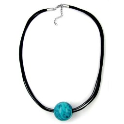 necklace bead 37mm turquoise