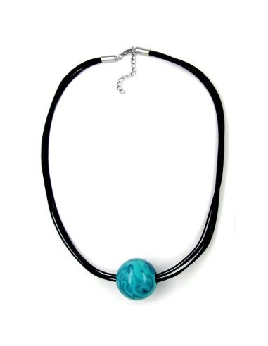 necklace bead 37mm turquoise