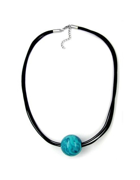 necklace bead 37mm turquoise