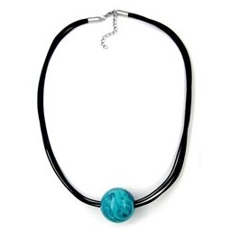 necklace bead 37mm turquoise