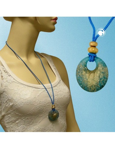 necklace eyecatching disk green