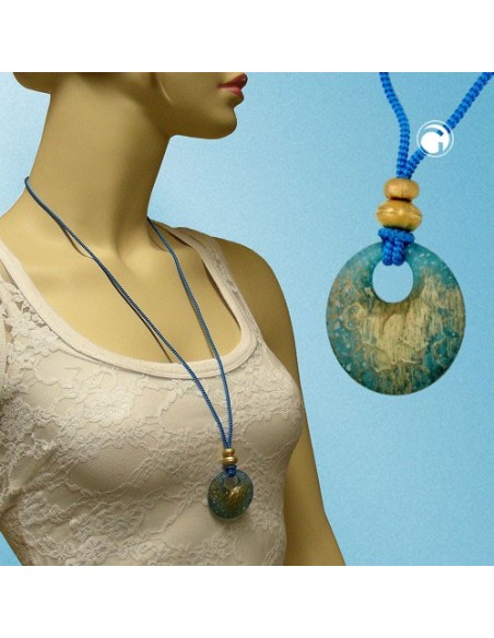 necklace eyecatching disk green