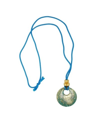 necklace eyecatching disk green