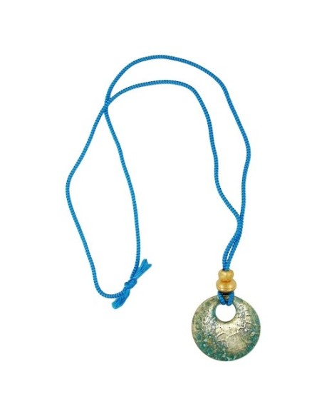 necklace eyecatching disk green