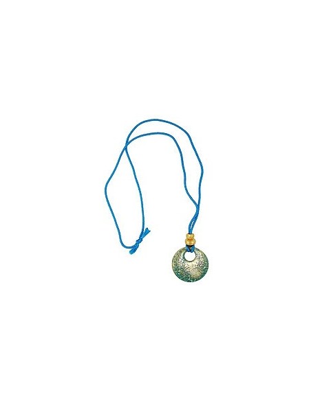 necklace eyecatching disk green