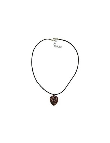 necklace heart copper coloured
